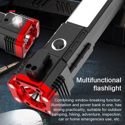 Portable Rechargeable Torch LED Flashlight with built in Powerbank