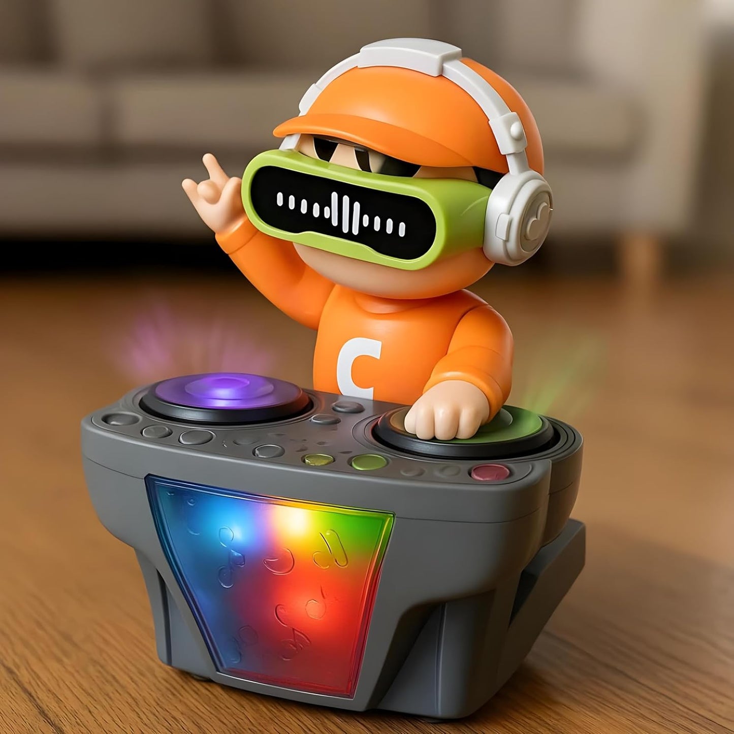 DJ Coco Boy Waddles and Dances Toy for Kids with Rotating Disc, Flashing Lights & Sound | Interactive Dancing Toy | Interactive Fun Toy for Baby Boys & Girls